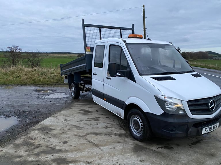 Mercedes sprinter crew cab tipper 2.1 cdi 2018 full year mot 55 thousand miles