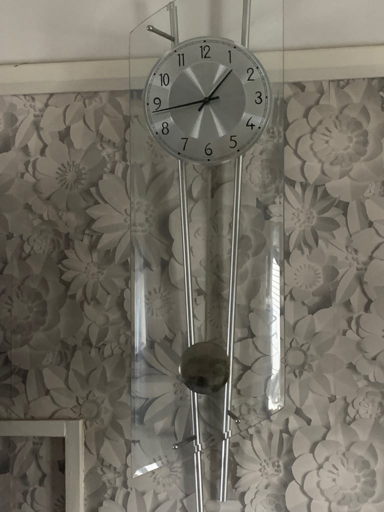 Billib Mineral Glass Radio Controlled pendulum wall clock