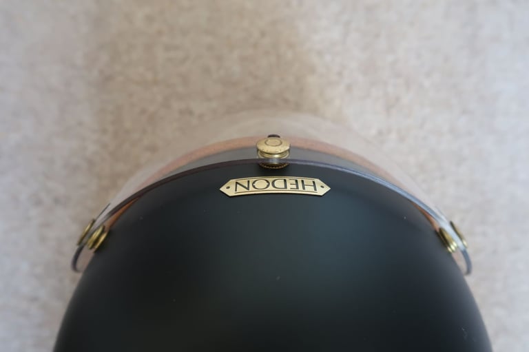 Hedon Hedonist Open Face Motorcycle Helmet with Detachable Clear Visor Size Medium