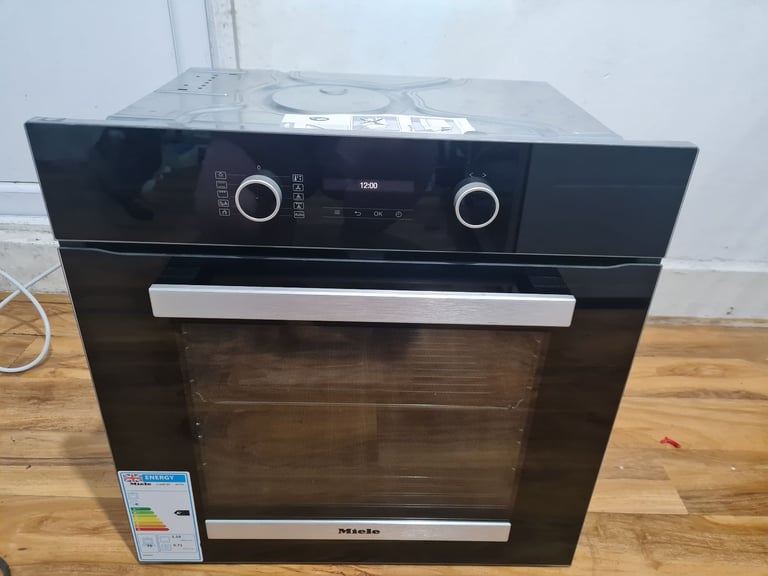 image for Miele single electric oven built-in black multifunction pyrolytic 