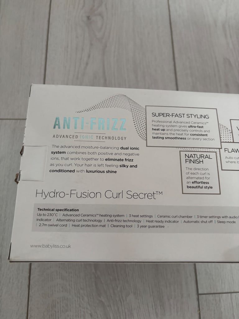 Babyliss hydro fusion curl secret curler 
