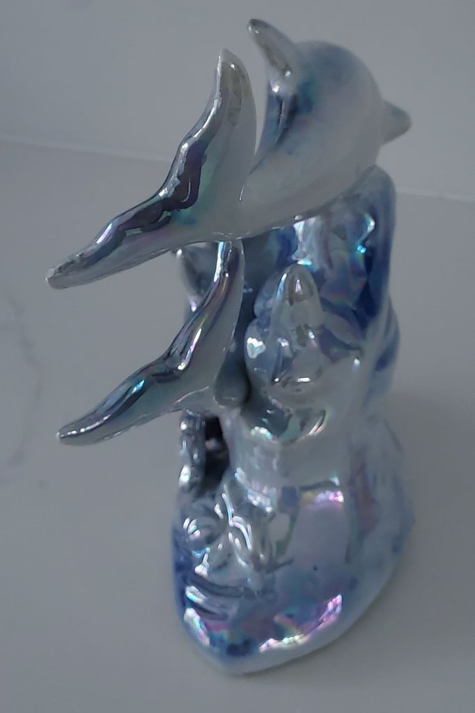 Ceramic Dolphin Figurine A024 16 cm Tall