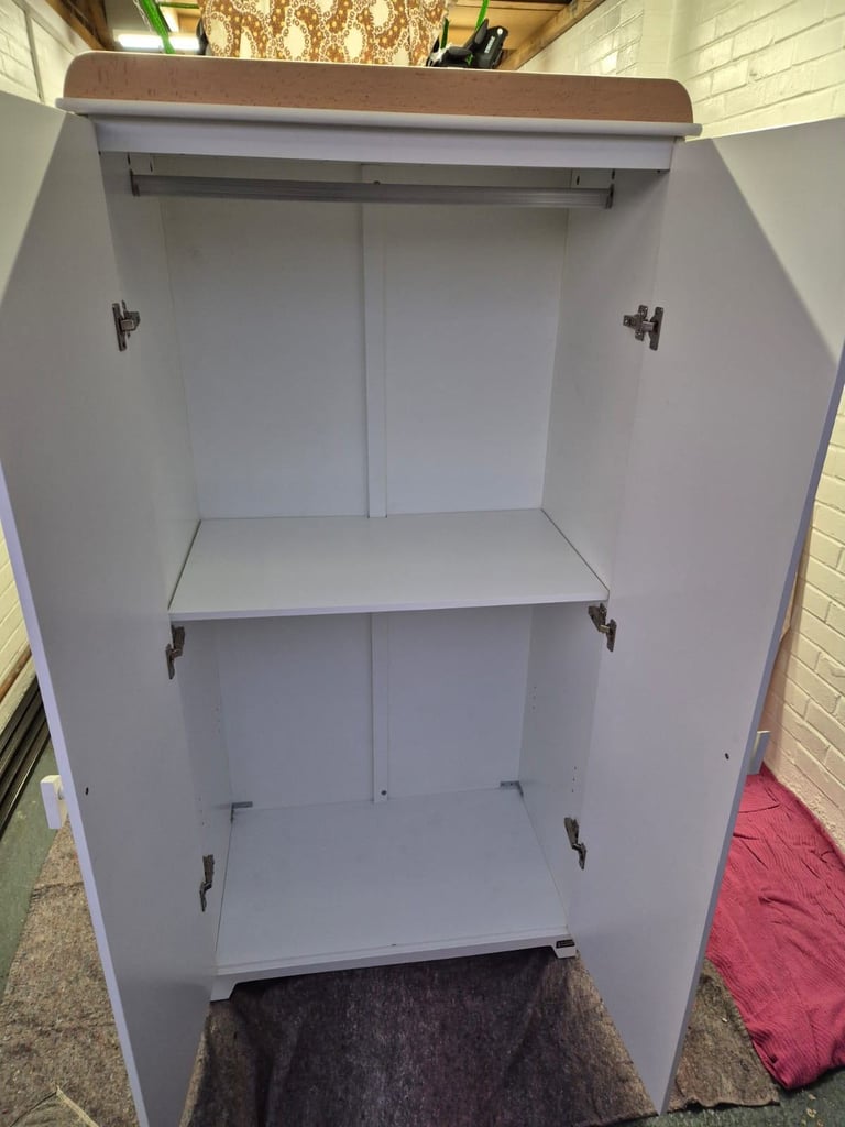 Tutti bambini wardrobe, changer, toy box and shelfd shelf