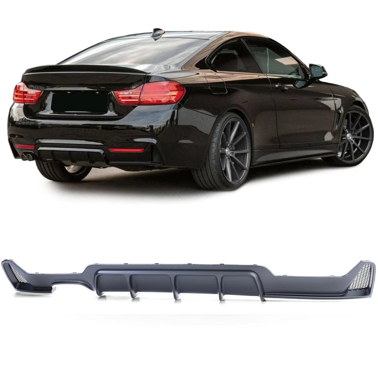image for Rear Diffuser MATT BLACK for BMW 4 Series F32 F33 F36 2013-2021 with M Package