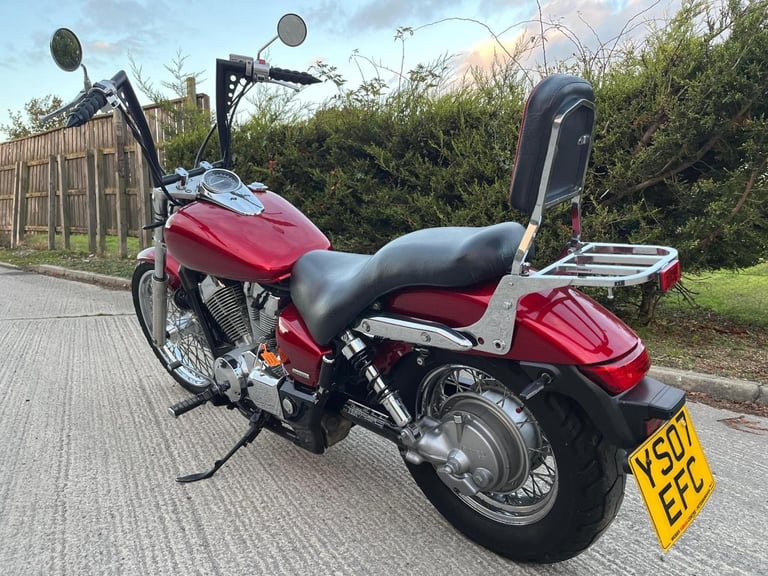 2007 07 HONDA VT 750 C2-7 SHADOW RED MINT 9k MILES CUSTOM CRUISER TALL BARS