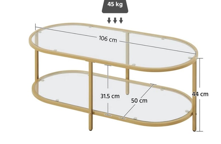 image for Glass coffee table 