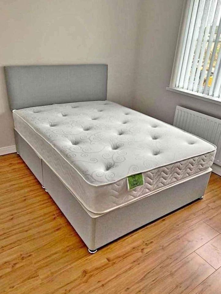 Divan Double (Single + King Size) Bed+Mattress CLEARANCE SALE ON BRAND NEW BEDS WITH MATTRESSES