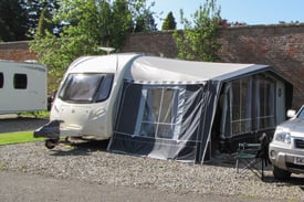 Isabella Full Awning to fit 900 cm frame. Blue annd Grey