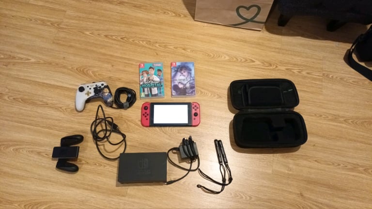 Nintendo switch with accessories