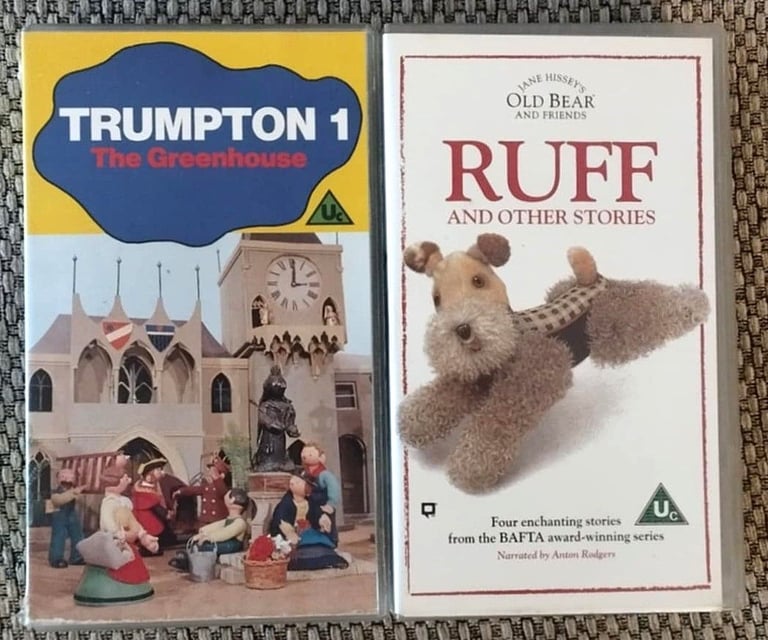 image for Vintage children's PAL VHS tapes: Trumpton + Jane Hissey's Ruff