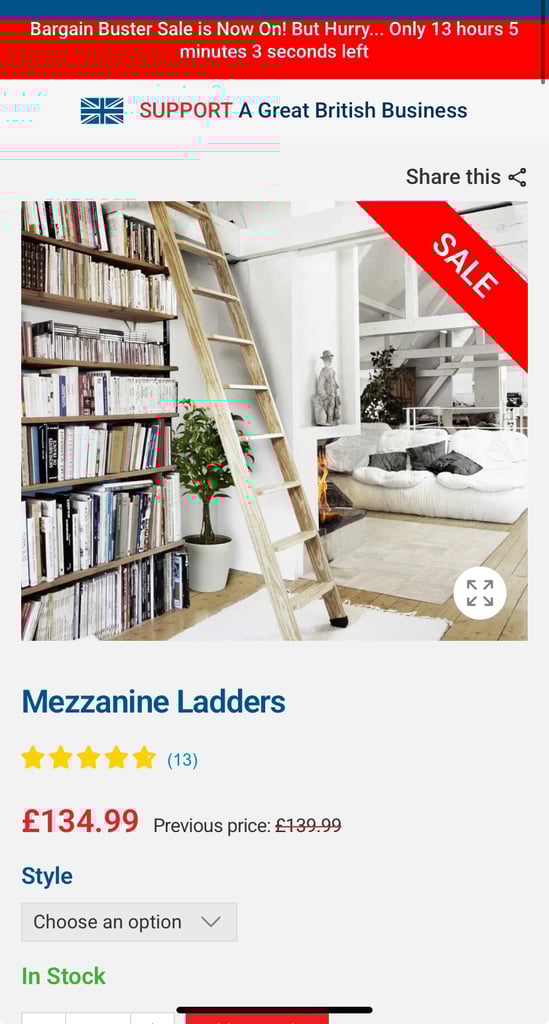 Wooden ladder