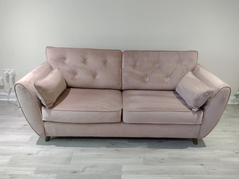Professionally cleaned two-seater sofa