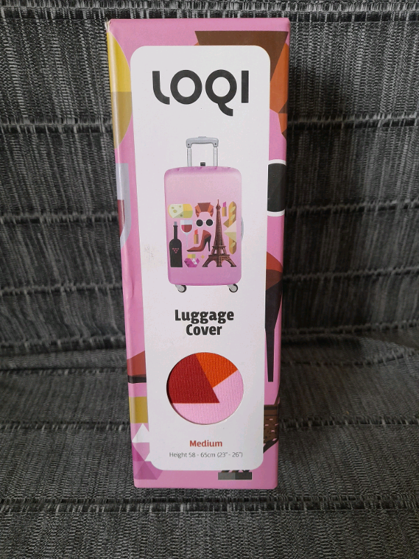 image for Loqi Hey Paris Luggage Cover BRAND NEW