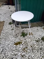 White metal garden table 
