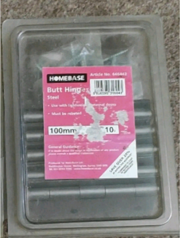 image for Two New  homebase butt hinge price for each