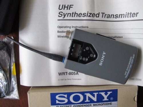 SONY Freedom Professional radio mic kit WRR-805A Tuner + Transmitter WRT-805A + ECM mic.