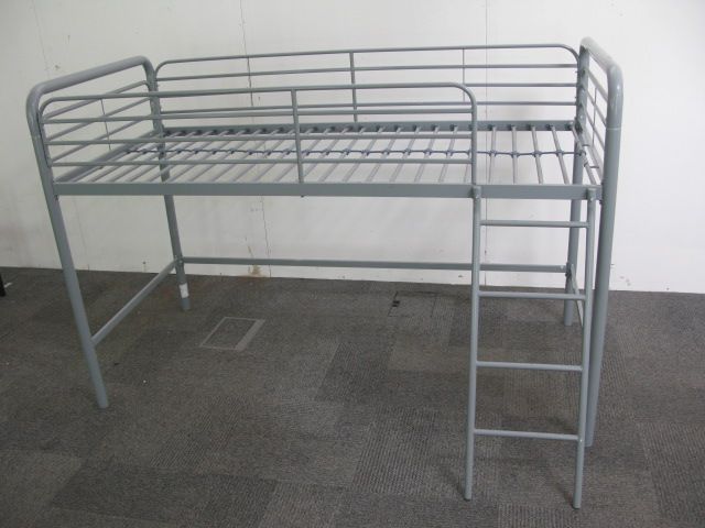 image for High Sleeper Bed Single Metal Bed Frame . Height from ground to the bed base is 97cm