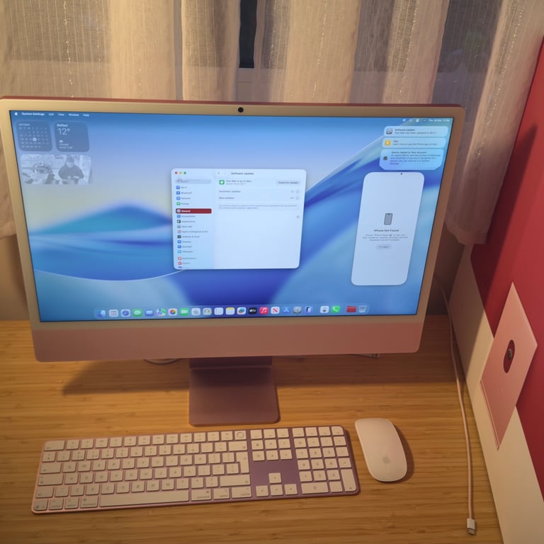  Apple iMac 24-inch, 2024 M4 Processor, 16GB RAM, 256GB SSD, 8‑Core GPU, 4.5K