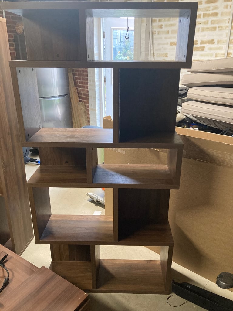 image for Walnut display unit/bookcase