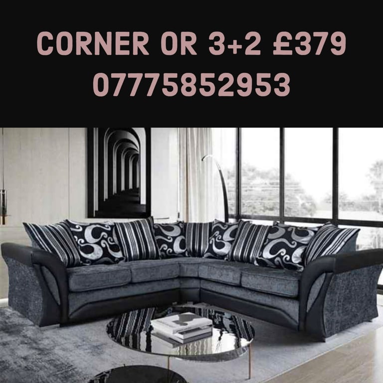BLACK/GREY RHF CORNER SOFA BED EX-DFS STOCK - Sofa Traders Ltd