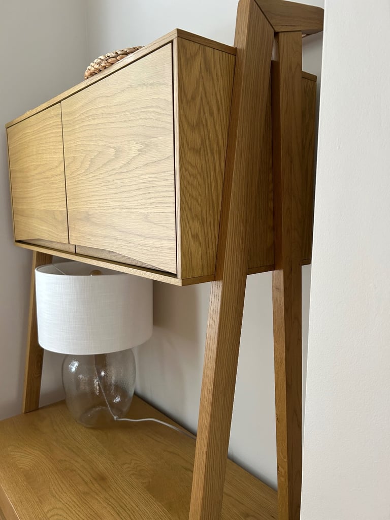 image for Wingrove Storage Desk Solid French Oak Wood (Madedotcom) Cupboard Dresser