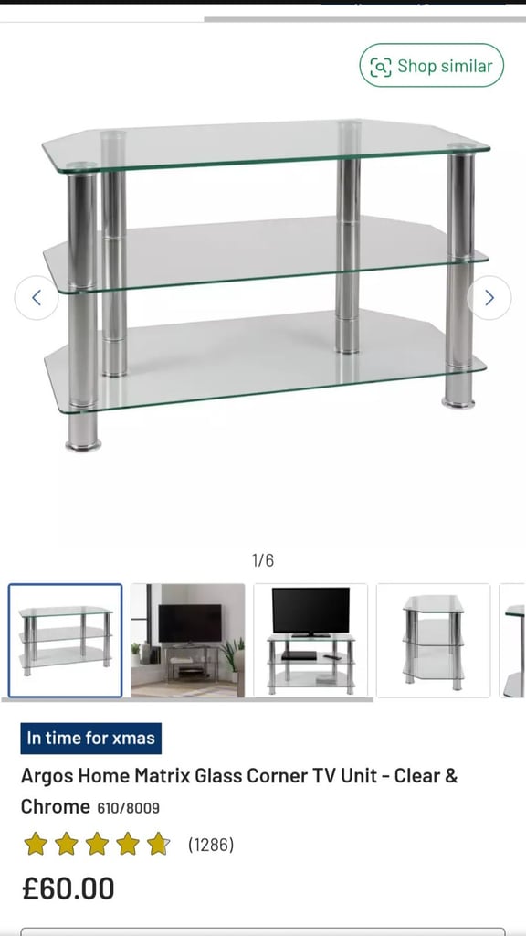 Glass tv stand