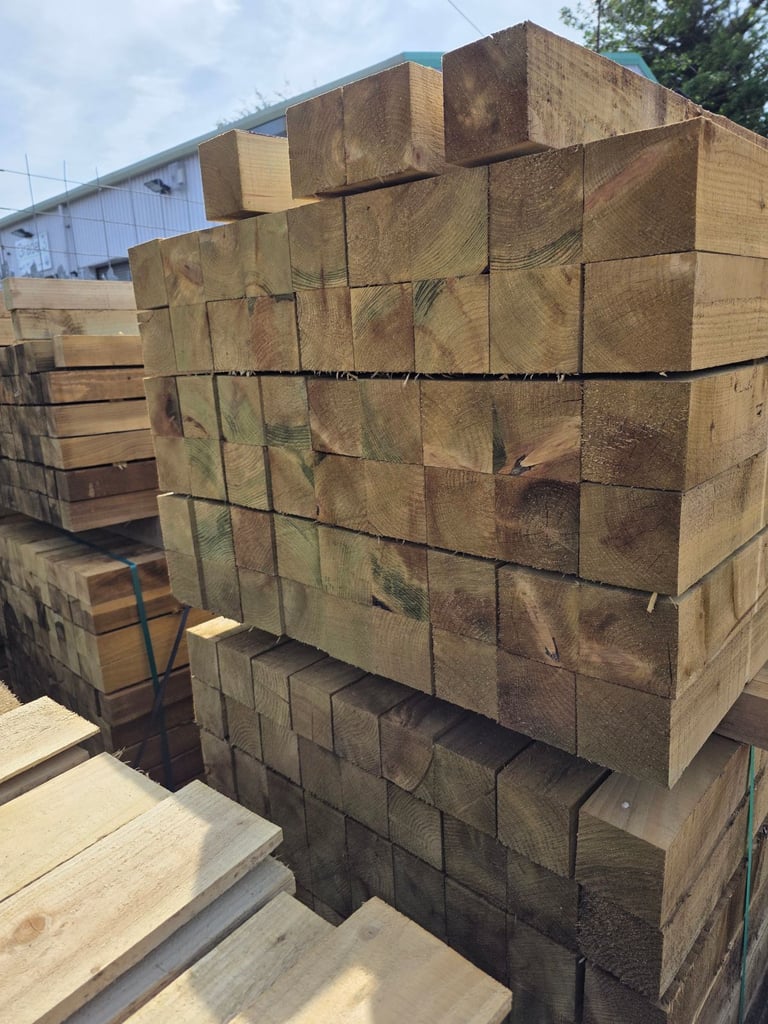 image for 4x4 TIMBER FENCE POSTS 2.4M 3M