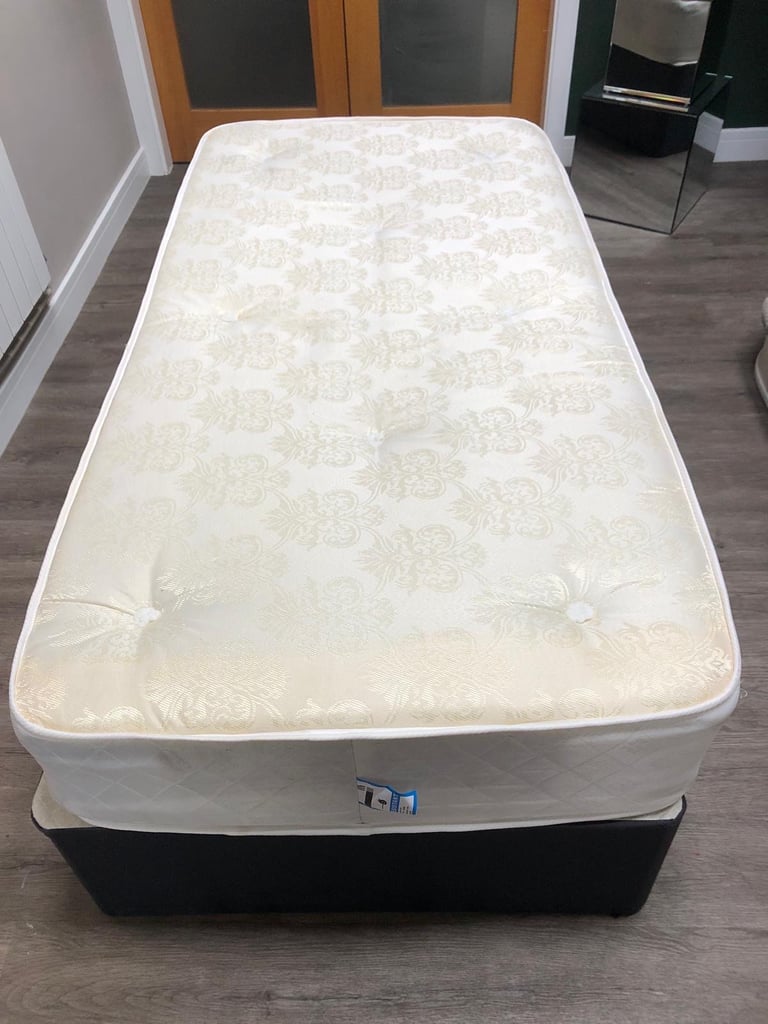 6ft Single Bed Base - Bamboo Sprung Mattress 