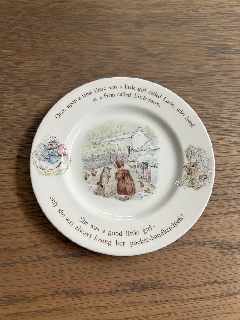 image for Wedgwood Beatrix Potter Mrs Tiggy-Winkle Child's Plate 175 mm c 1990