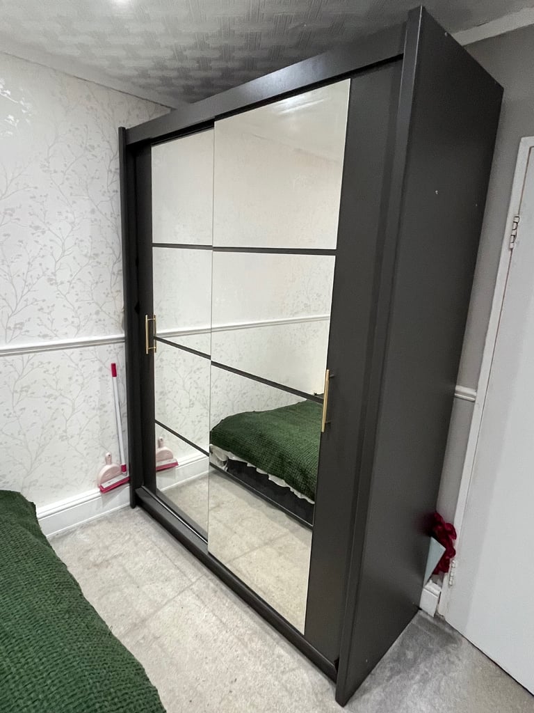 large double wardrobe with mirrors 