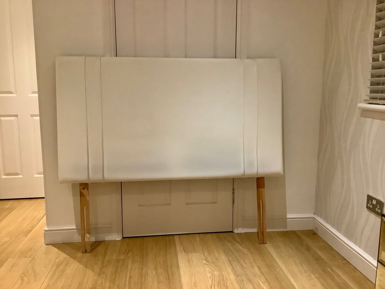 image for ***White Faux Leather King Size Headboard***