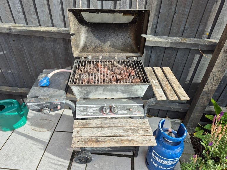 Gas bbq and gas bottle 