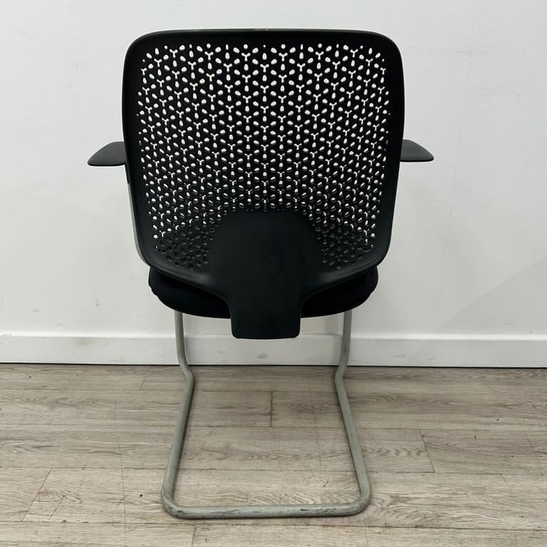 image for SET – Fliptop Table, White Top, Grey Frame, W1600mm w/ 4 x Orangebox Tso Conference Chairs