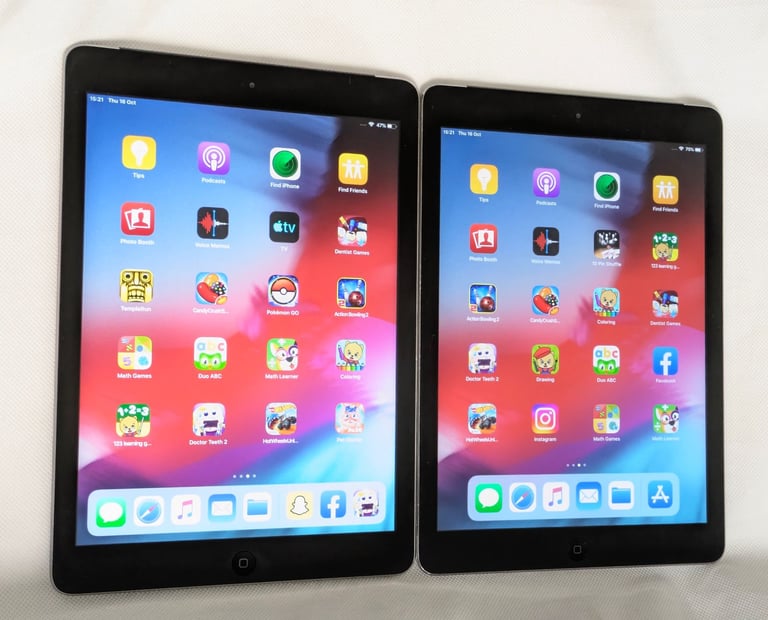 iPad Air 1st Gen £30 each – 16GB – WiFi + SIM – for work, kids, business, or personal use