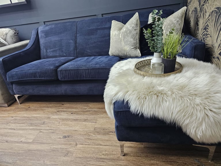 image for Sofology Navy Blue Corner Sofa