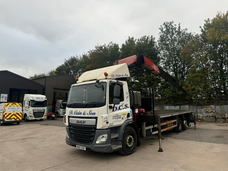 DAF TRUCKS CF 330 6x2 flatbed with crane £29995 + VAT
