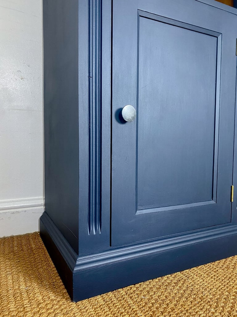 5.5ft Reclaimed solid pine kitchen dresser larder pantry linen cupboard tall slim with deep shelves