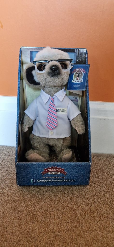 YAKOVS TOY SHOP SERGIE THE MEERKAT IN BOX. IN EXCELLENT CONDITION.