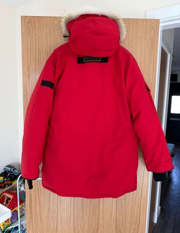 Genuine mens red expedition canada goose coat