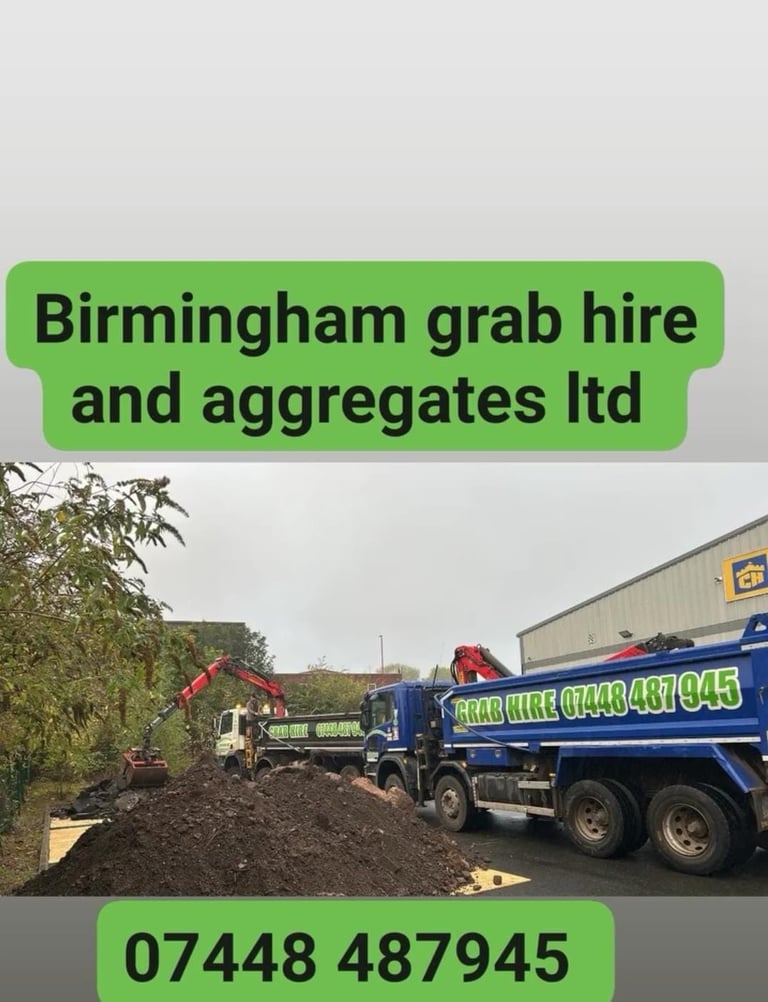 Grab lorry hire delivery of mot type 1 recycled type 1 topsoil sharp sand gravel 6f2 
