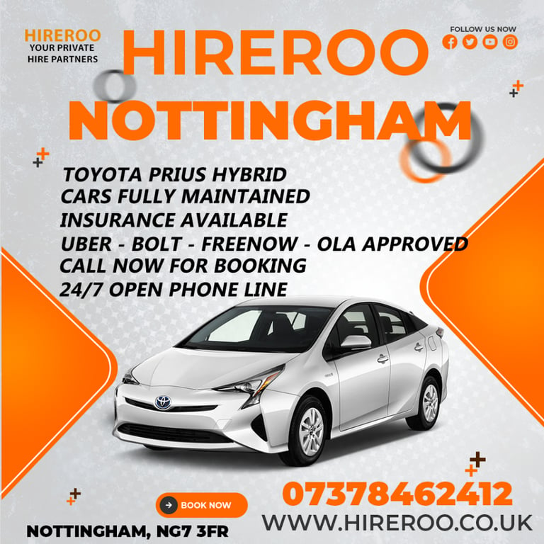 Wolverhampton Plate Cars - Taxi Rentals - Toyota Prius Hire - Private Hire - Uber rentals