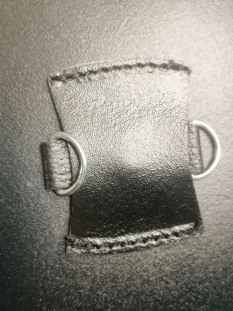 Vintage style Scottish Kilt Black Leather Sporran. With Lace Tassels. No chain belt