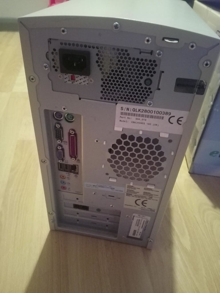 Boxed like new retro gaming pc from 2002 win xp with games 