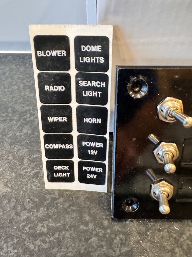 control switch panel boat / camper