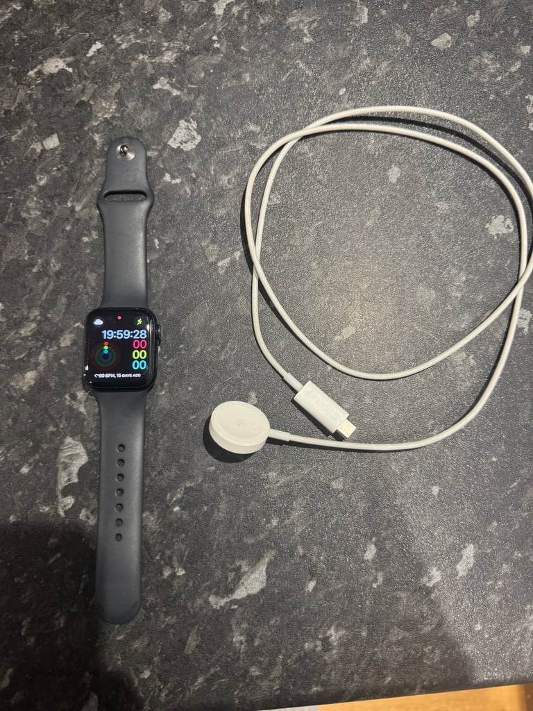 image for Apple Watch SE (2022) 40mm Black Aluminium Case with Sport Band (GPS, Cellular)