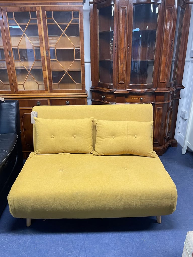 Yellow/Mustard Sofa Bed TCL Reuse 100471
