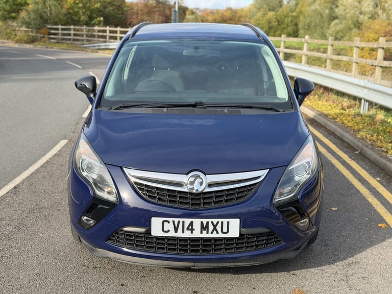 2014 VAUXHALL ZAFIRA TOURER 2.0 CDTI EXCLUSIV AUTOMATIC 7 SEATER BLUE 2 OWNERS