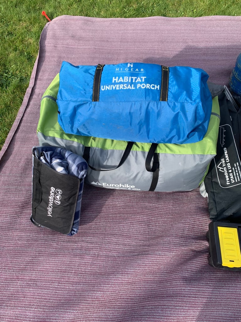 Eurohike 8 person air tent & equipment 