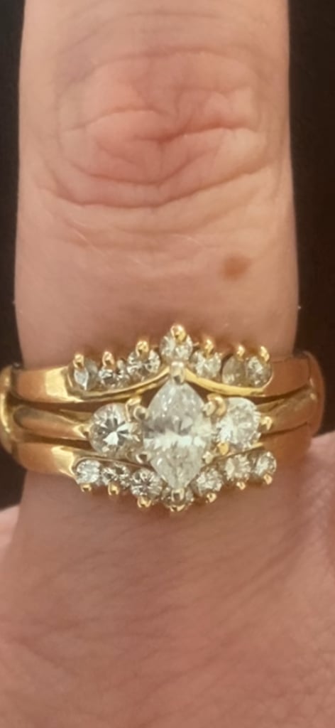 American Custom 14ct Gold Diamond Ring Set – Stunning Sparkle & Craftsmanship!