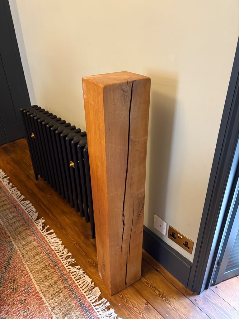 Oak fireplace mantle 